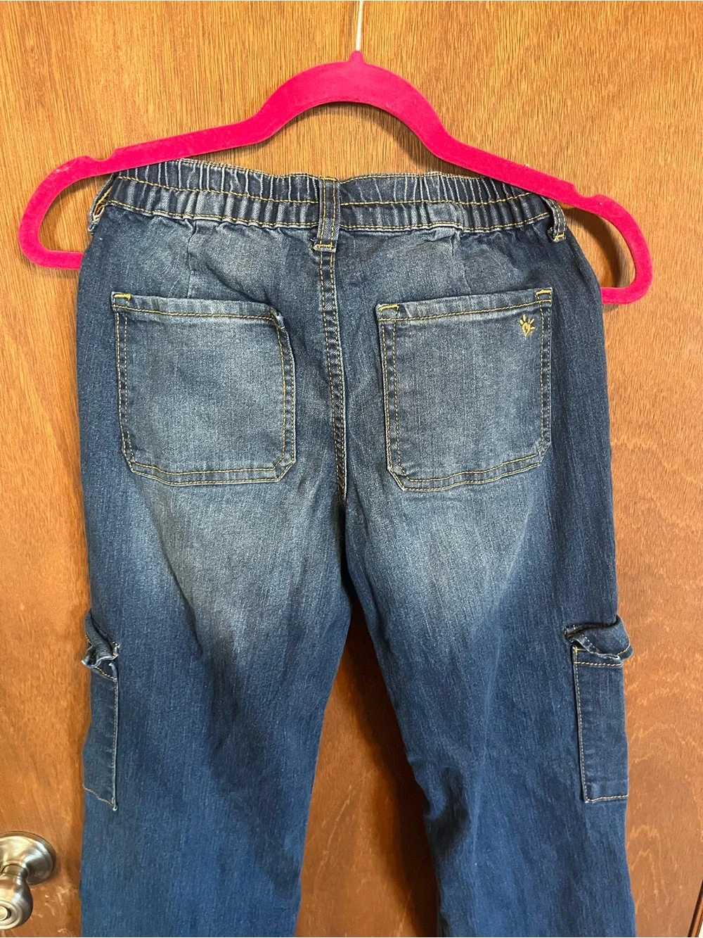 Justice Girls Blue Cargo Jeans with Belt